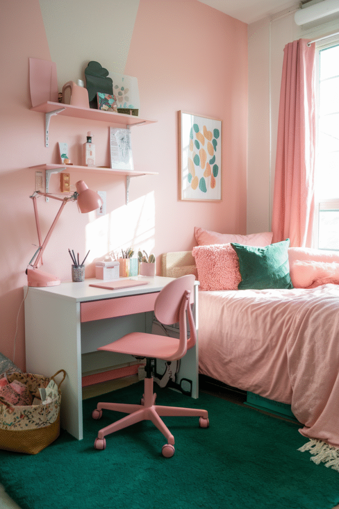 0017 1 17 dorm corner with mixed pink and green L gBSG4qQmOwTlcu4hGpNA 3066CyZsQ9etCKilZhOVBw