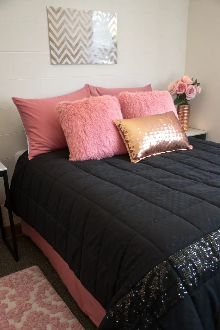 18 Black and Pink Dorm Room Ideas That Look Bold