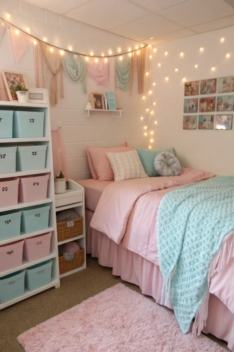 20 Blue and Pink Dorm Room Ideas That Look Playful