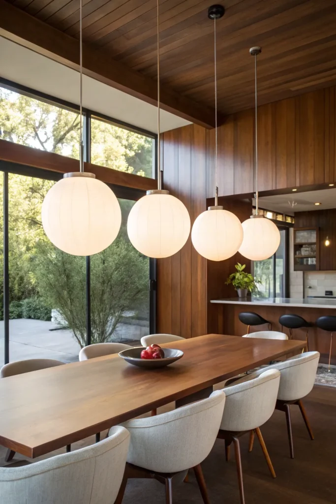 10 a mid century modern dining area a trio of f