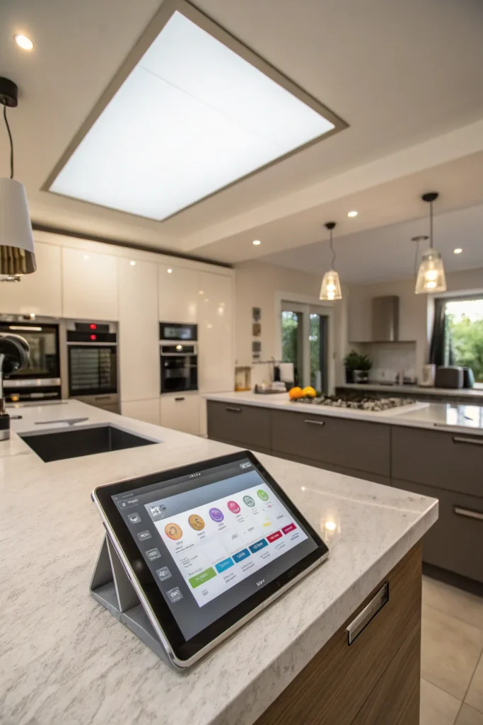 11 a high tech smart kitchen a large flat pane