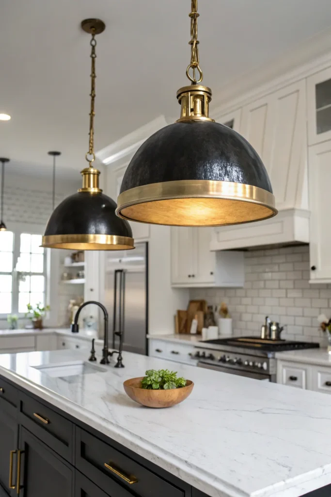 11 a kitchen with mixed metal hardware a two to