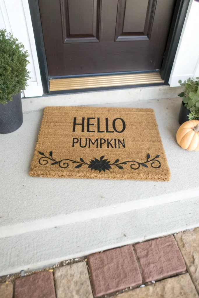 11 a layered doormat setup at a front door a la