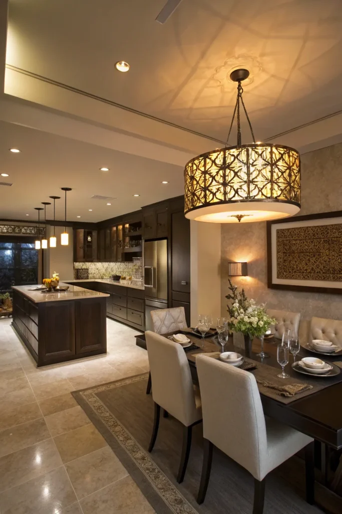 11 a sophisticated kitchen showcasing layered li