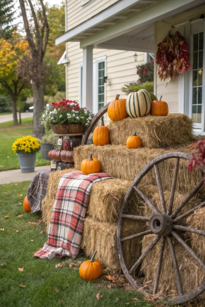 12 a classic harvest display in a front yard a
