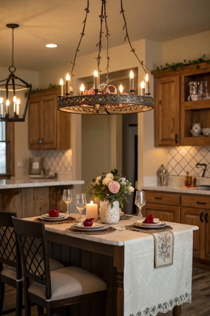 12 a intimate kitchen nook with a small island