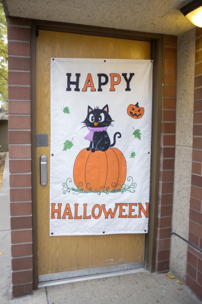 12 a seasonal halloween poster with a cute non