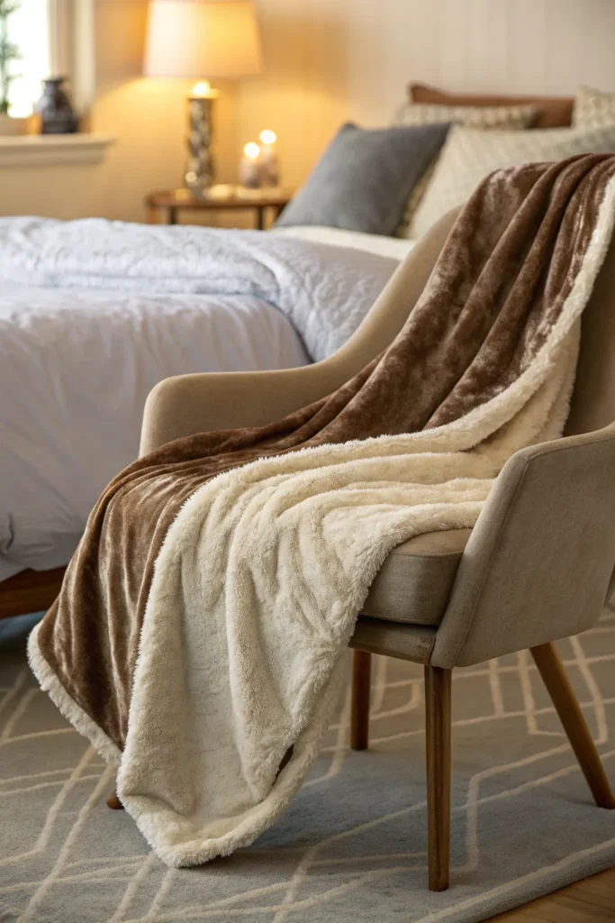 12 velvet and faux fur throw blanket casually dr