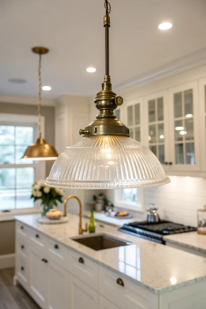 13 a bright airy kitchen with a small island a