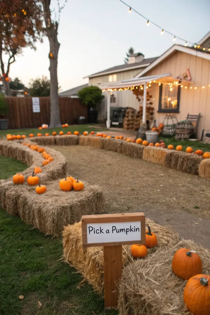 13 a child friendly mini pumpkin patch in a back