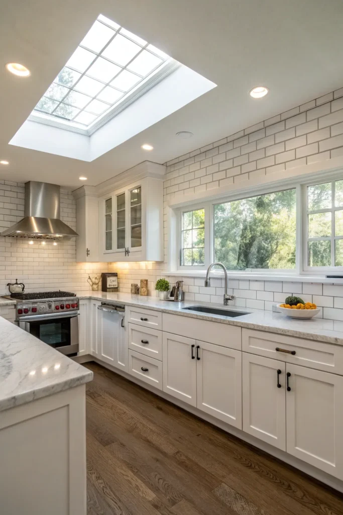14 a kitchen with a low ceiling that feels brigh 1