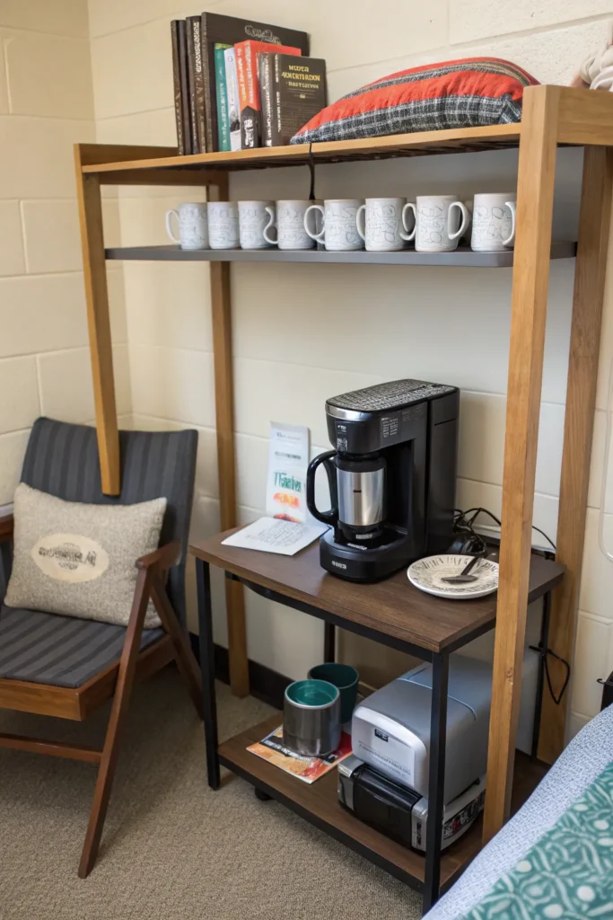 14 mini coffee corner in dorm room compact cof