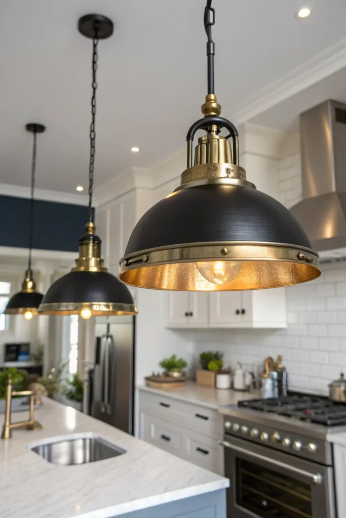 15 a kitchen with mixed metal finishes a two to