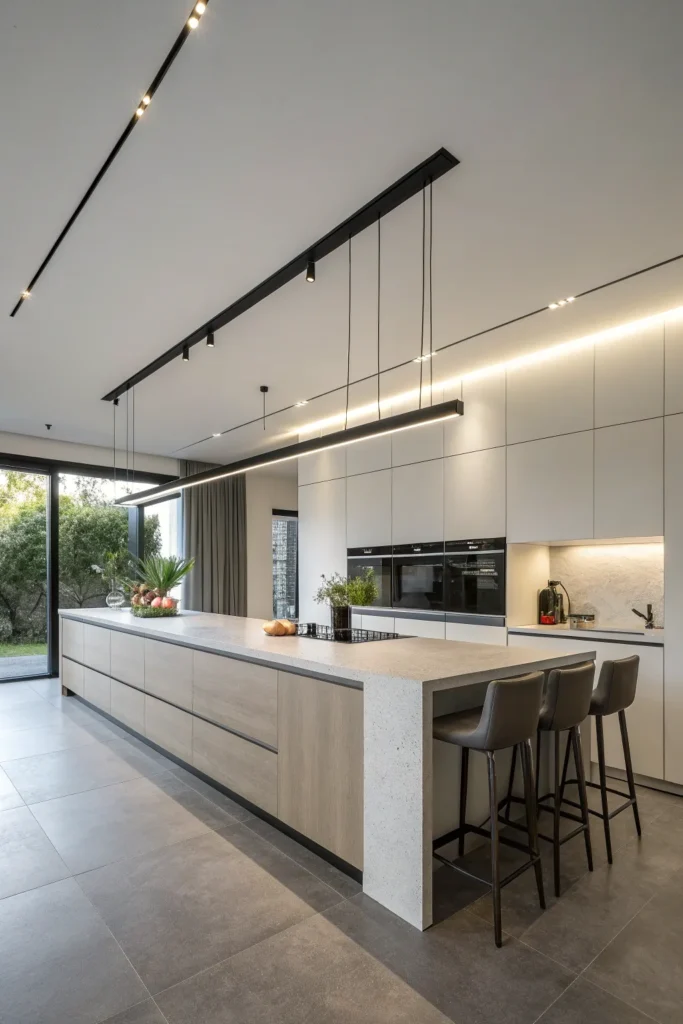 15 an ultra modern kitchen with a long minimali
