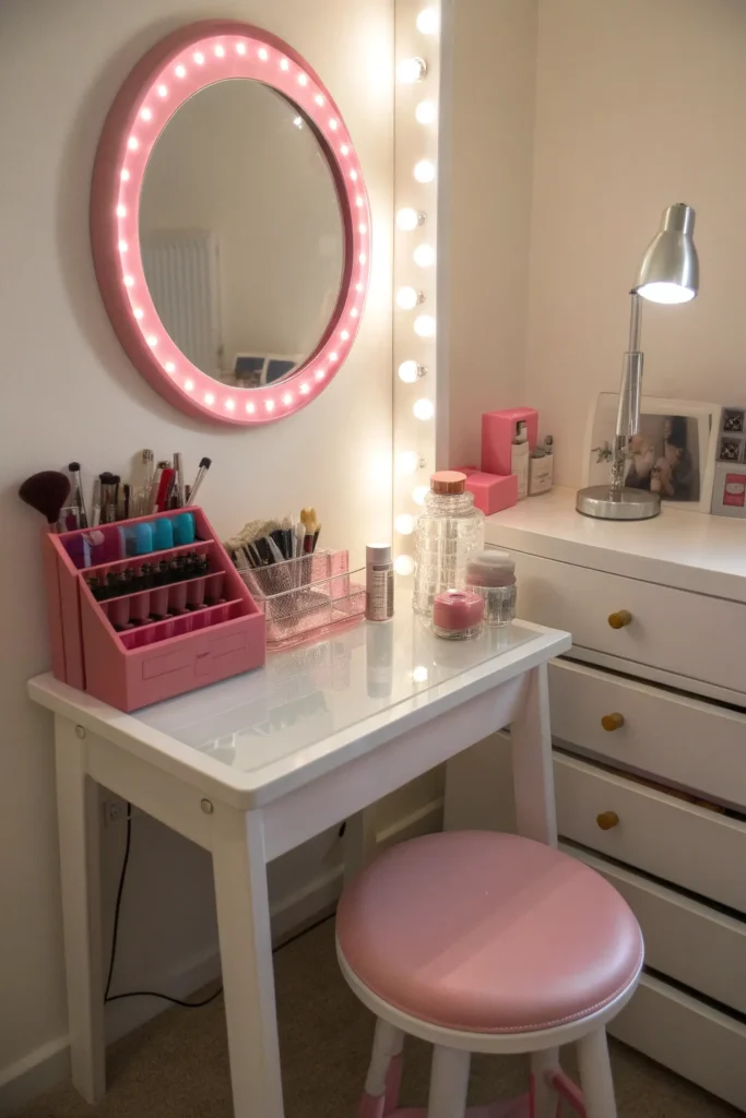 16 a compact vanity setup in a dorm corner a ro