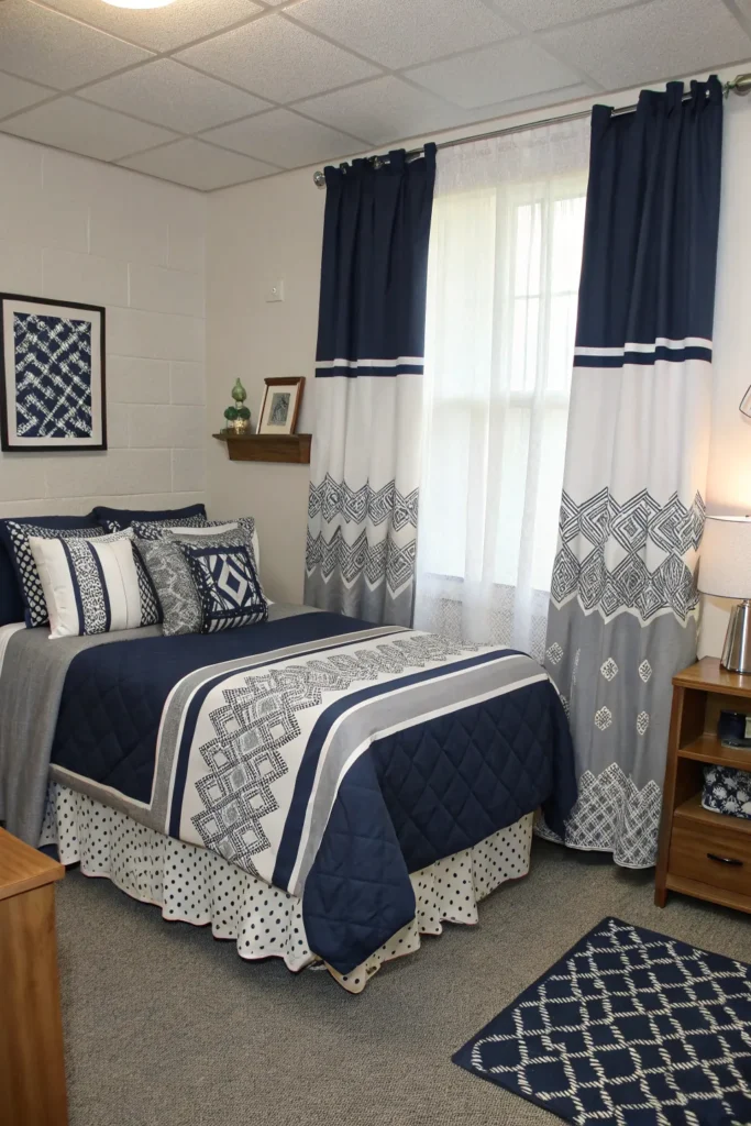 16 coordinated dorm color scheme navy gray a