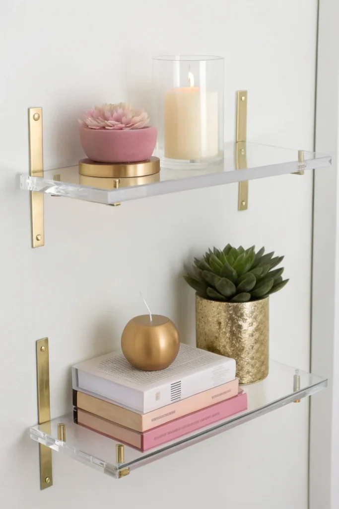 16 two floating shelves mounted on a wall the s