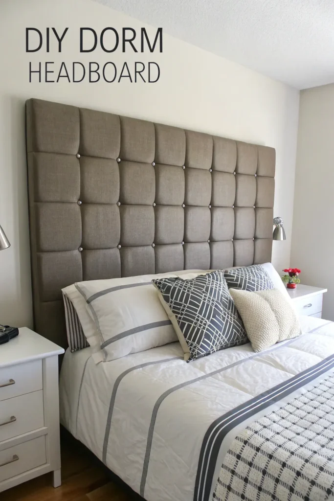 18 diy dorm headboard cushioned stick on headb
