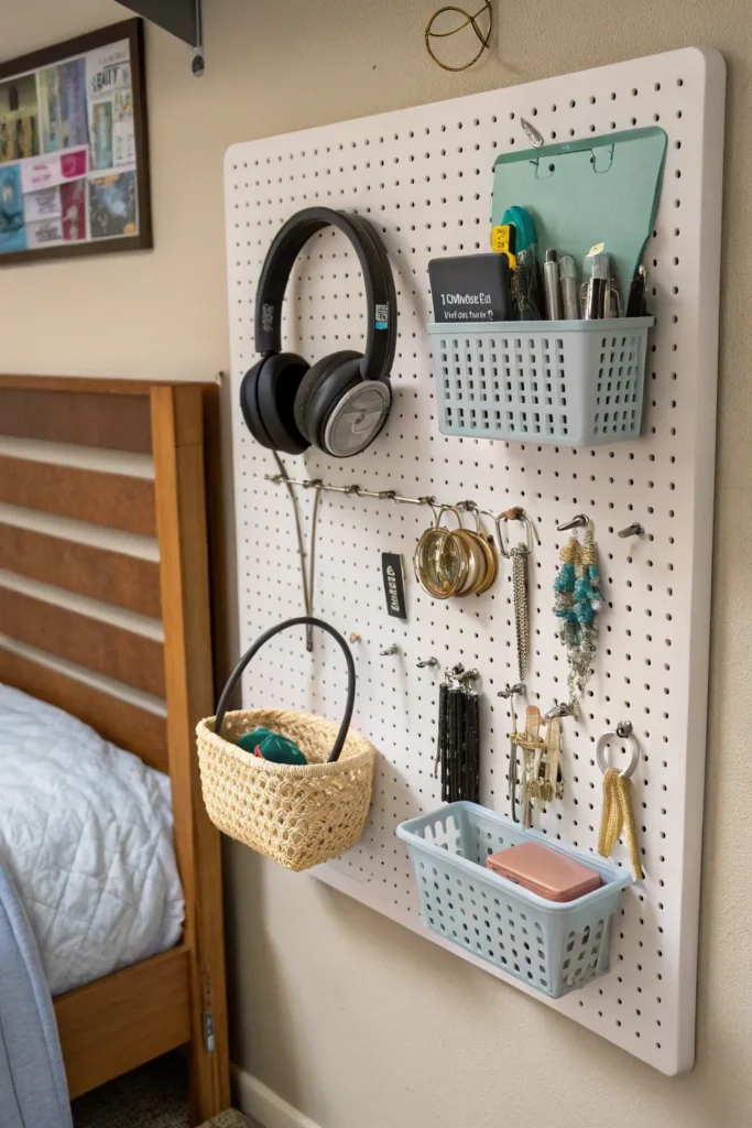 19 pegboard wall storage single dorm wall with