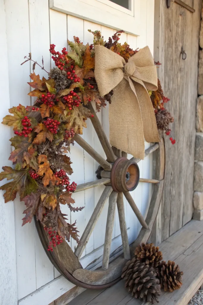 2 a charming fall wreath created by attaching a