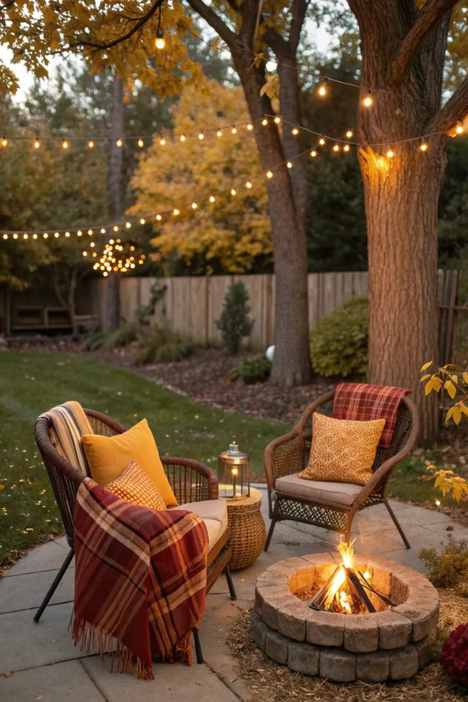 2 a cozy seating area in a corner of the yard f