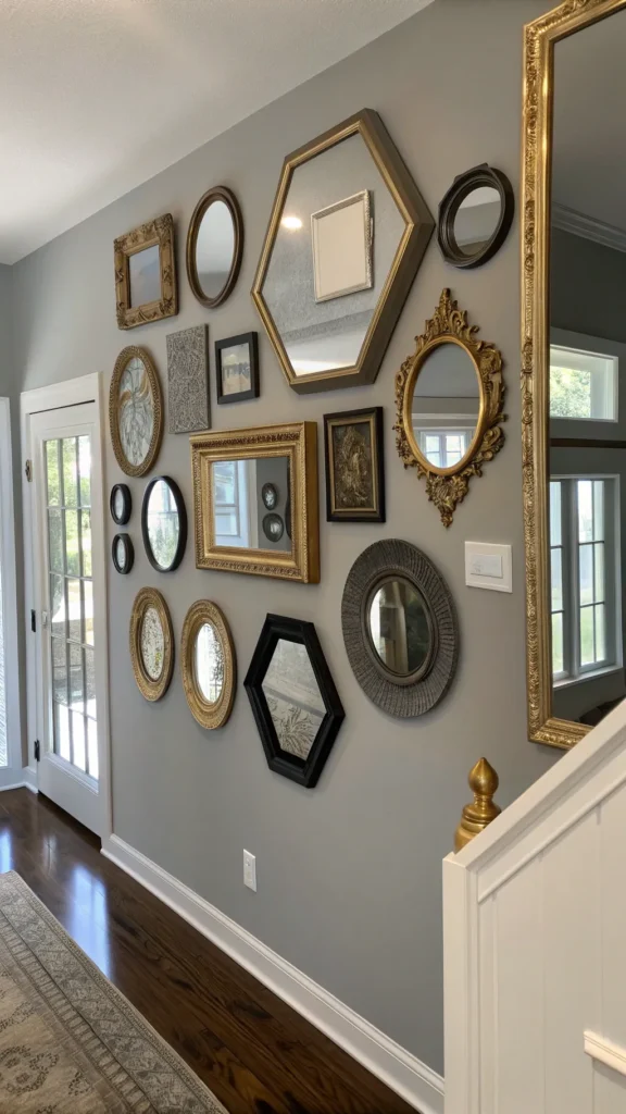 13 Dining Room Mirror Ideas to Brighten and Enlarge Your Space 2 a realistic gallery wall arrangement of multip