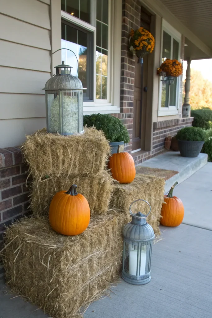2 a spacious porch corner featuring two large ha
