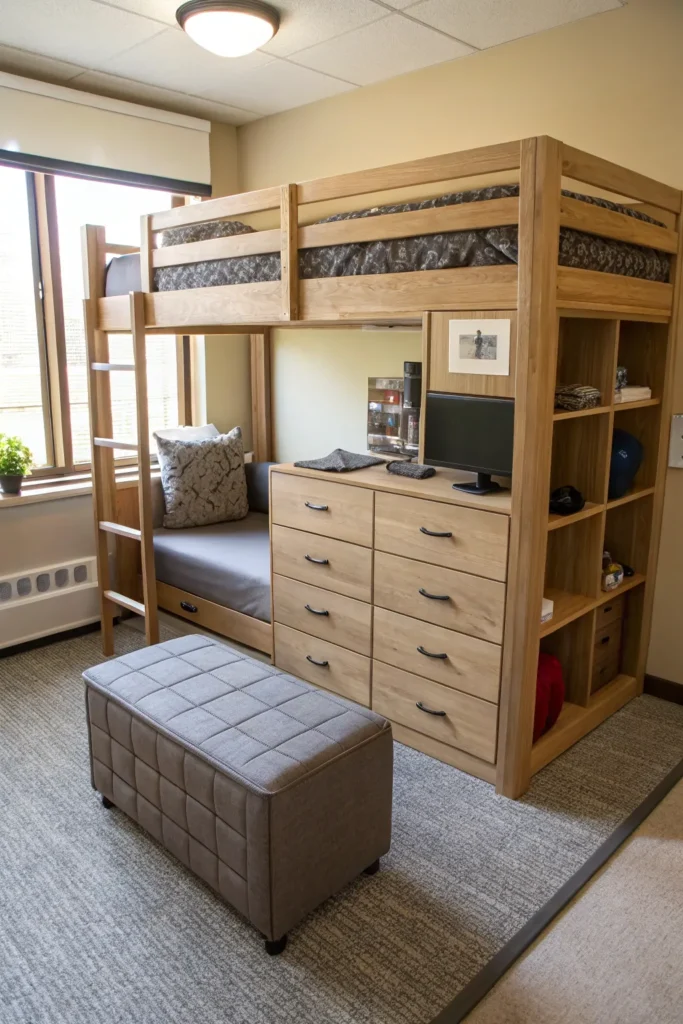 2 compact men s dorm with multi functional furni