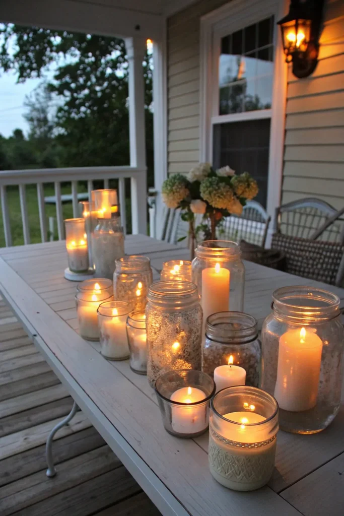 25 a cluster of hurricane vases and mason jars o