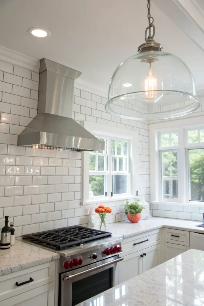 3 a bright clean kitchen with a glossy subway t
