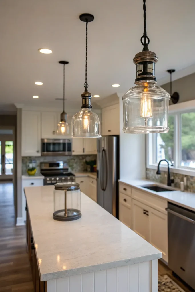 3 a compact kitchen with a narrow island two sm