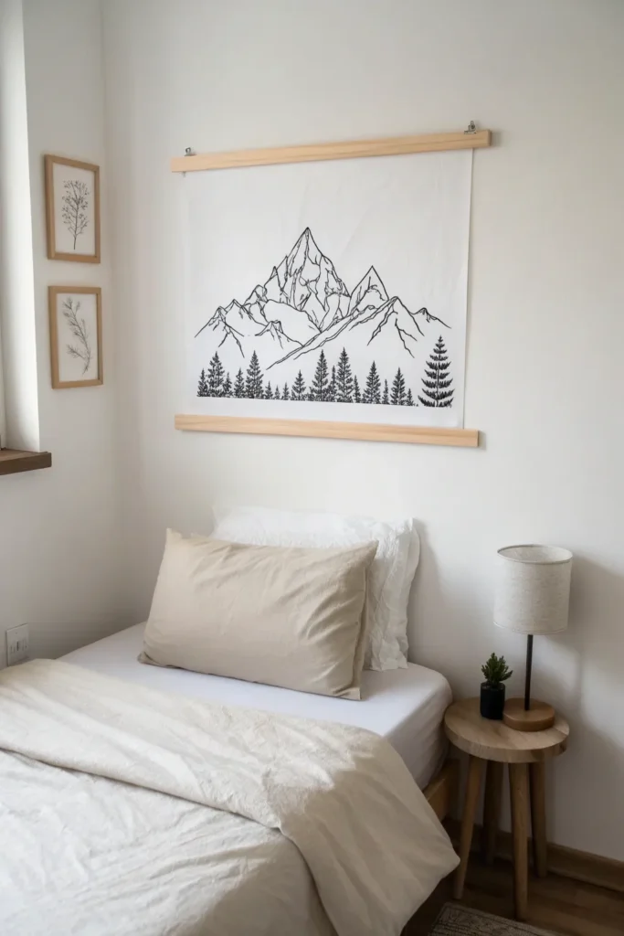 3 a serene dorm corner with an aesthetic minimal