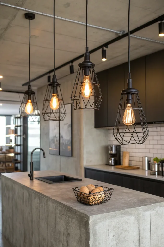 3 an urban loft style kitchen with a concrete is