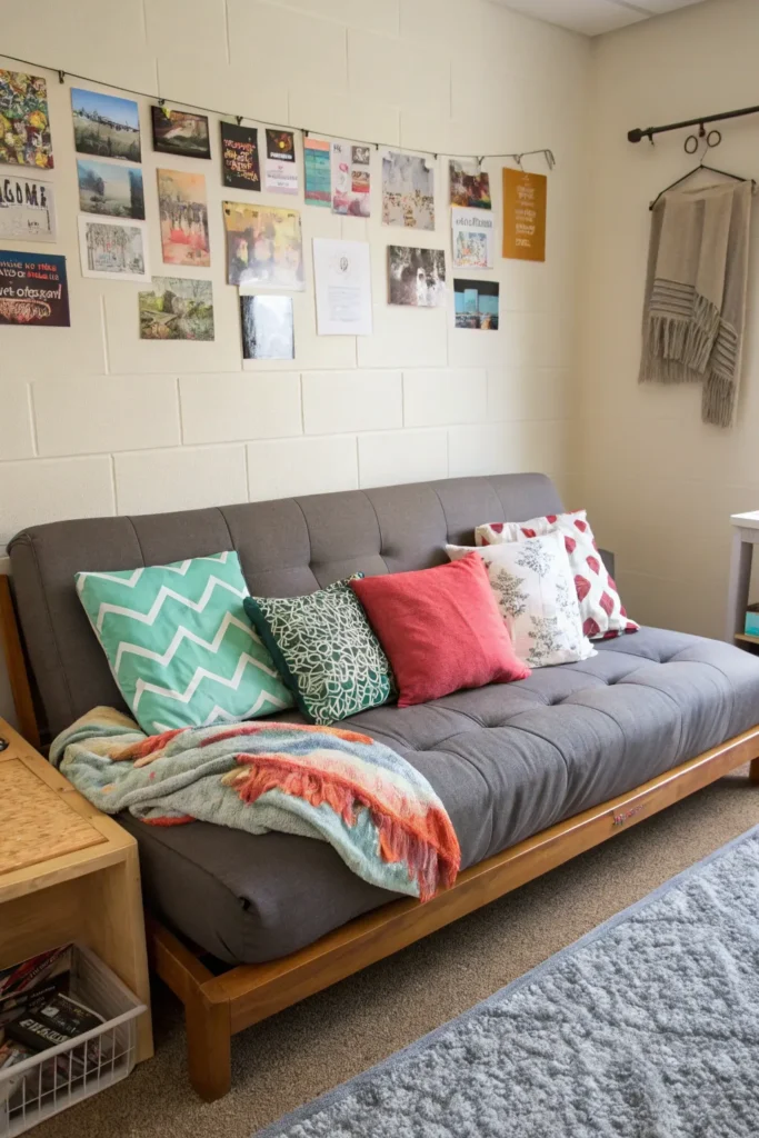 3 futon dorm bed setup modern futon in a dorm