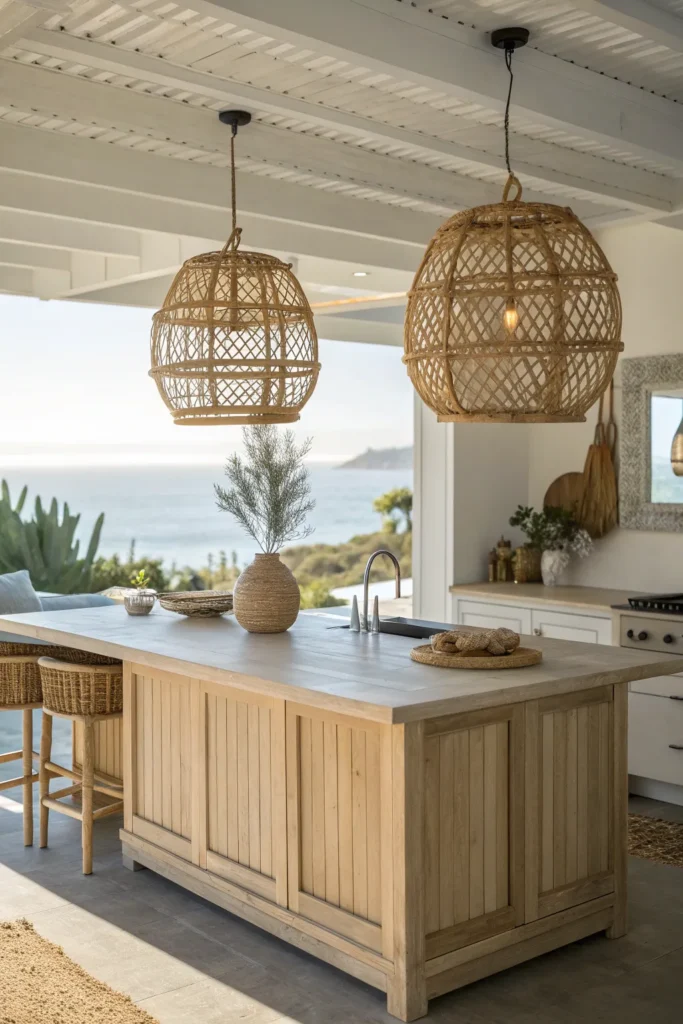 4 a coastal inspired kitchen with a light wood i