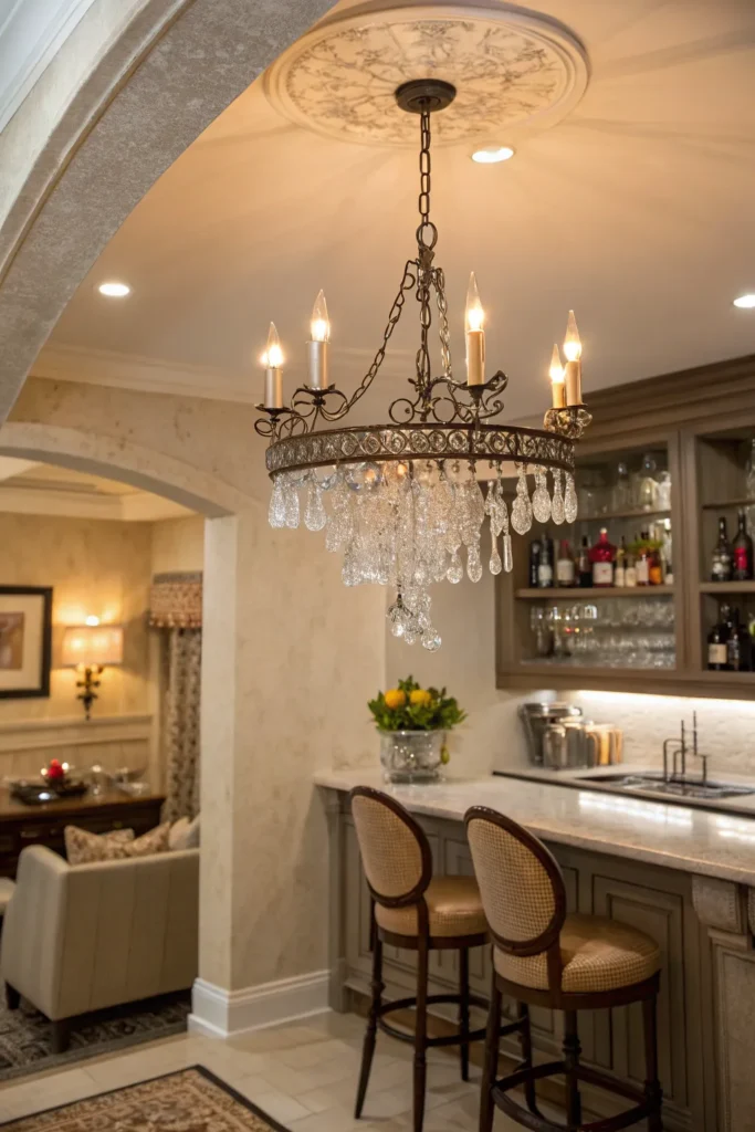 4 a small elegant kitchen bar area a mini crys