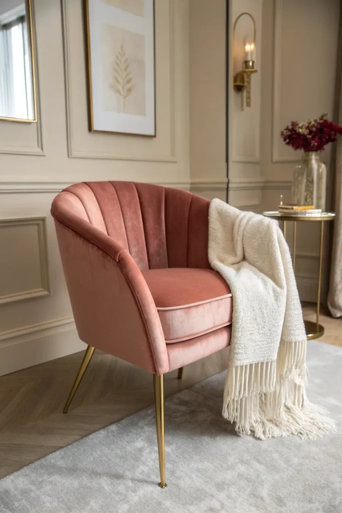 4 a stylish accent chair in a corner of the room