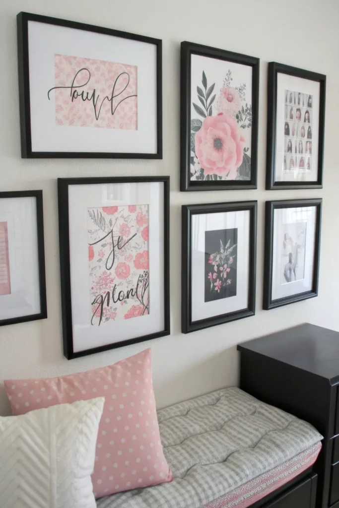 5 a curated gallery wall featuring an arrangemen