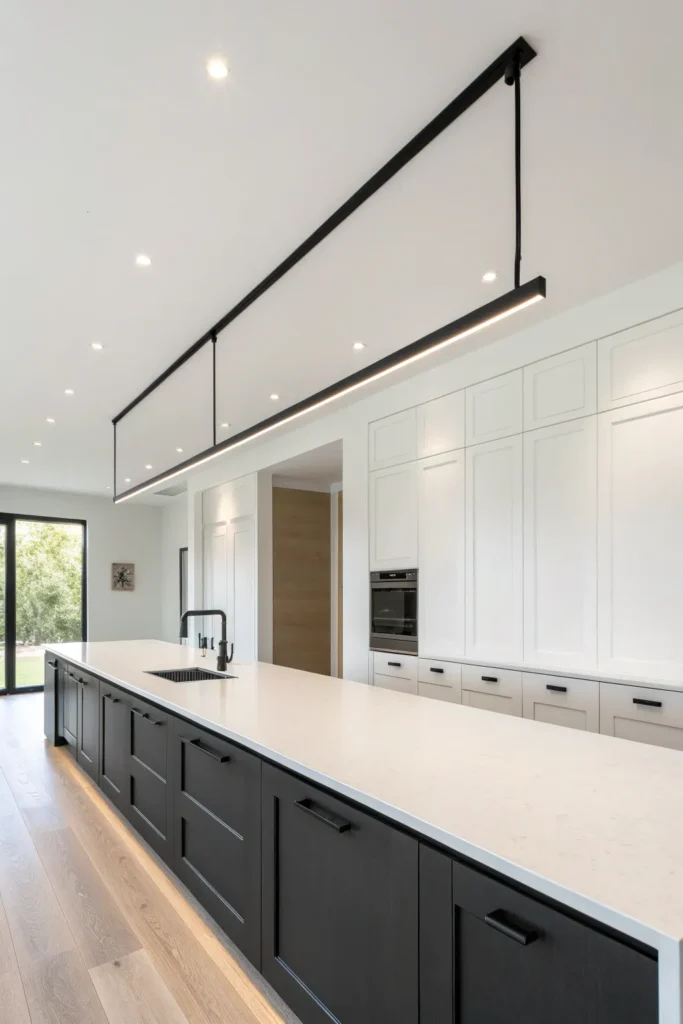 5 a long minimalist kitchen island a single s