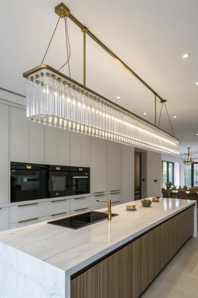 5 a long minimalist kitchen island a sleek li
