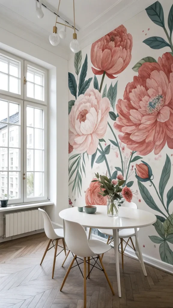 10 Dining Room Wallpaper Ideas That Make a Statement 5 a realistic dining room interior with modern o