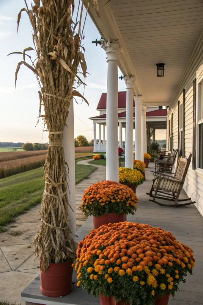 6 a classic farmhouse porch scene tall dried c