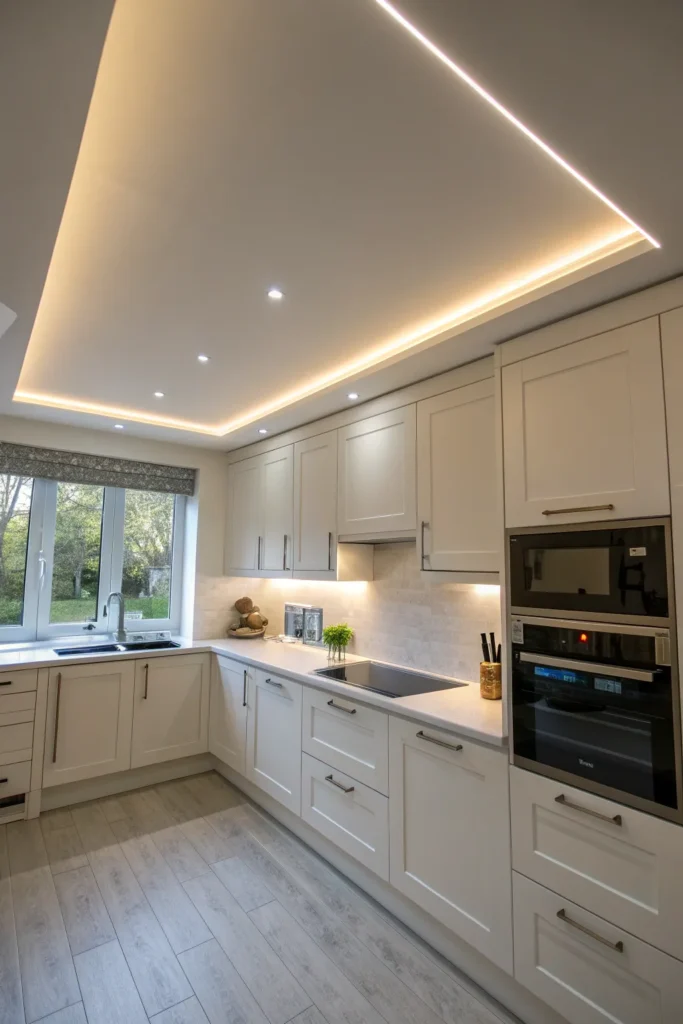 6 a kitchen where the upper cabinets do not reac