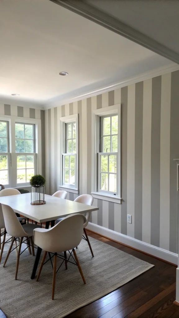 10 Dining Room Wallpaper Ideas That Make a Statement 7 a realistic dining room with one wall featurin