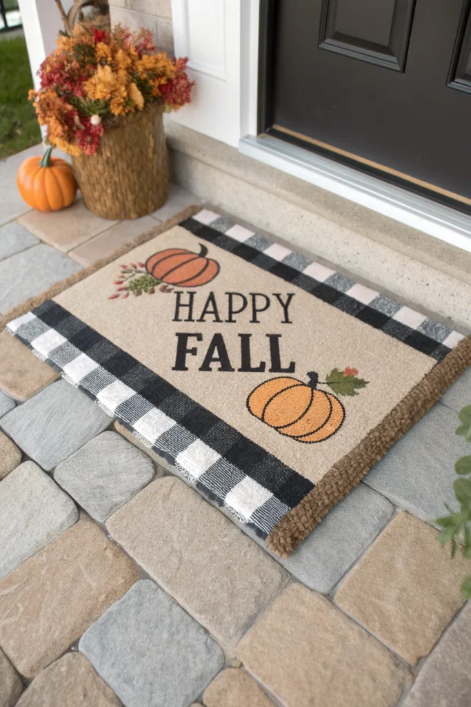 7 a stylish layered doormat setup a large neut