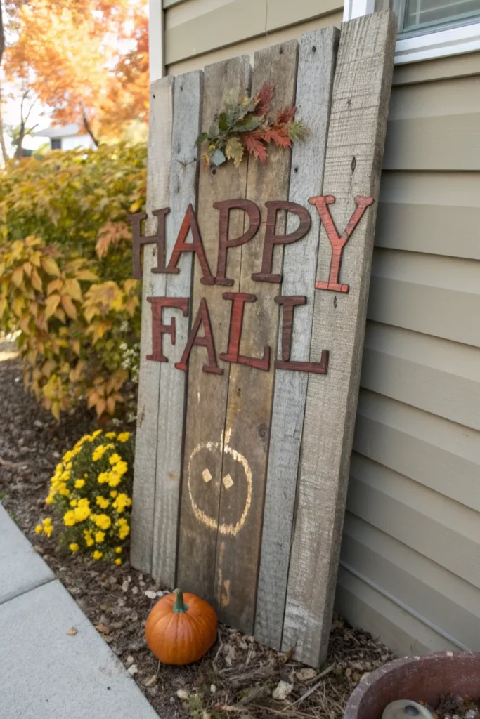 7 a weathered reclaimed wood welcome sign leani