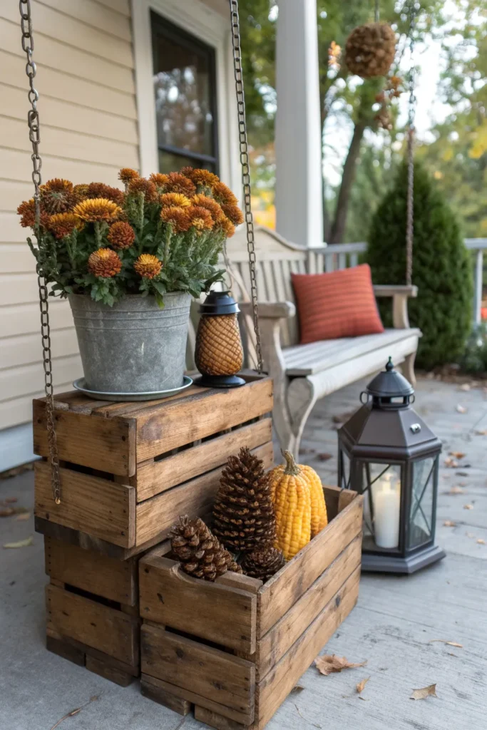 8 a collection of rustic wooden crates stacked a