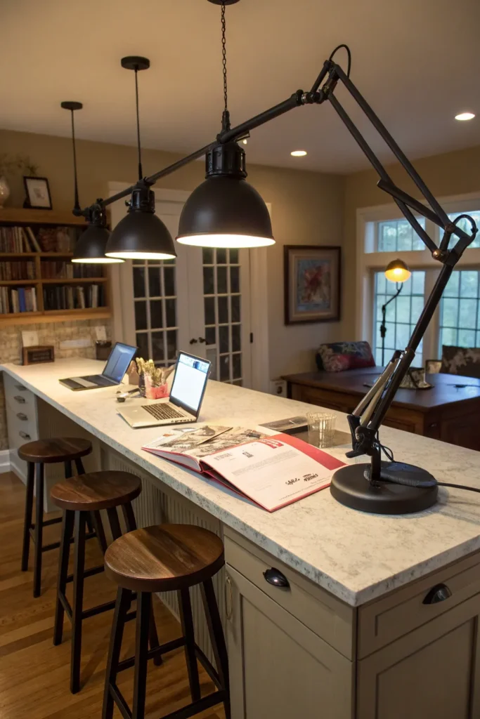 8 a kitchen island that serves as a multi purpos