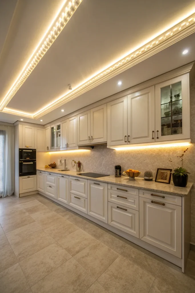 8 a kitchen where the upper cabinets do not reac
