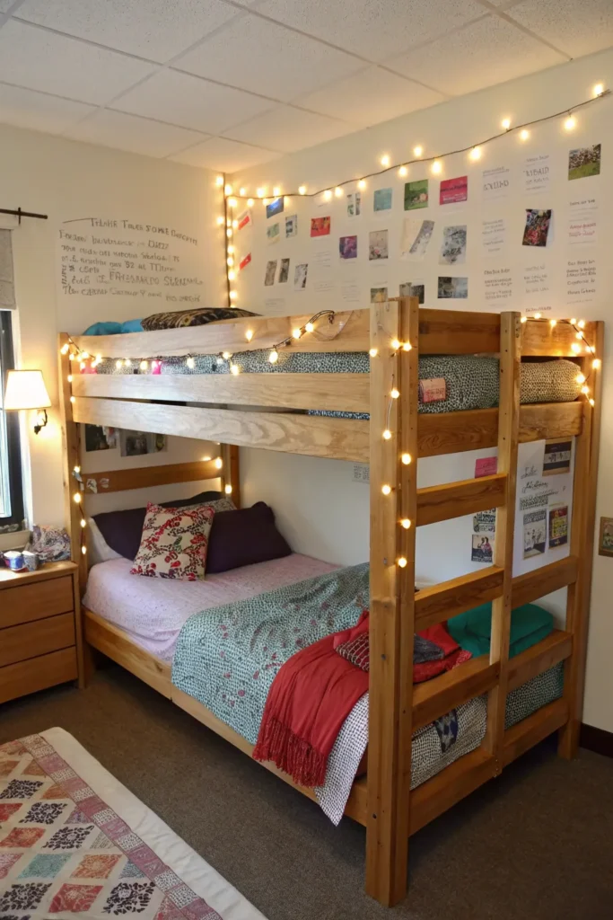 8 bunk bed for dorm roommates classic wooden b